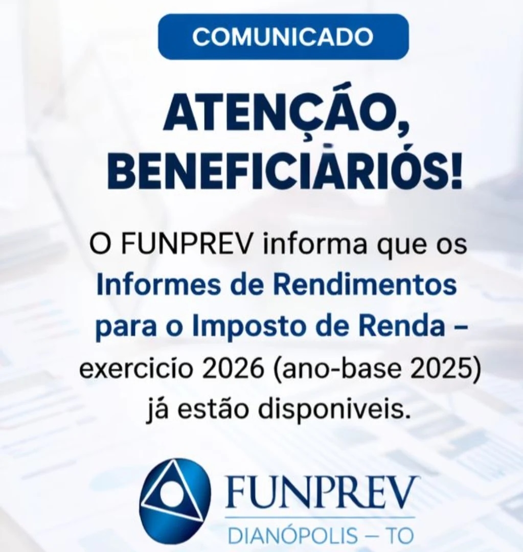 FUNPREV disponibiliza Informes de Rendimentos para Declaração do Imposto de Renda 2026